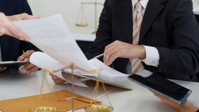 Family law attorney reviewing a motion to reconsider an Illinois court ruling with a client