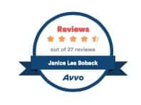 Janice Boback AVVO Reviews Badge